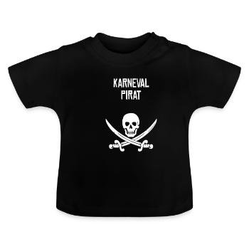 Karneval - Baby Bio-T-Shirt mit Rundhals - Schwarz - Vorne