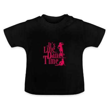 Linedance - Baby Bio-T-Shirt mit Rundhals - Schwarz - Vorne