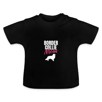 Border Collie - T-shirt bio col rond Bébé - noir - Devant