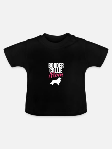 Border Collie - Baby Bio-T-Shirt mit Rundhals - Schwarz