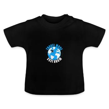Voyageur de vacances - T-shirt bio col rond Bébé - noir - Devant
