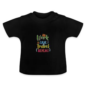 Reisen - Baby Bio-T-Shirt mit Rundhals - Schwarz - Vorne