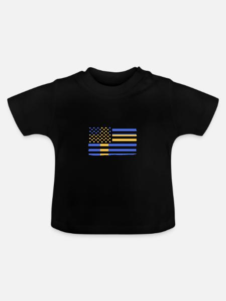 Schweden Schwedisch - Baby Bio-T-Shirt mit Rundhals - Schwarz