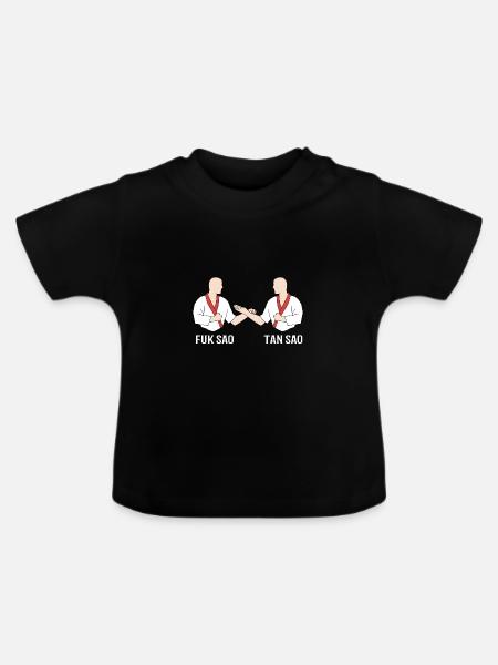 Wing Chun - Baby Bio-T-Shirt mit Rundhals - Schwarz