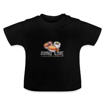 Sushi Sushi - T-shirt bio col rond Bébé - noir - Devant