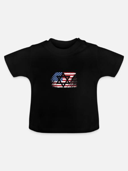Chanukkah - Baby Bio-T-Shirt mit Rundhals - Schwarz