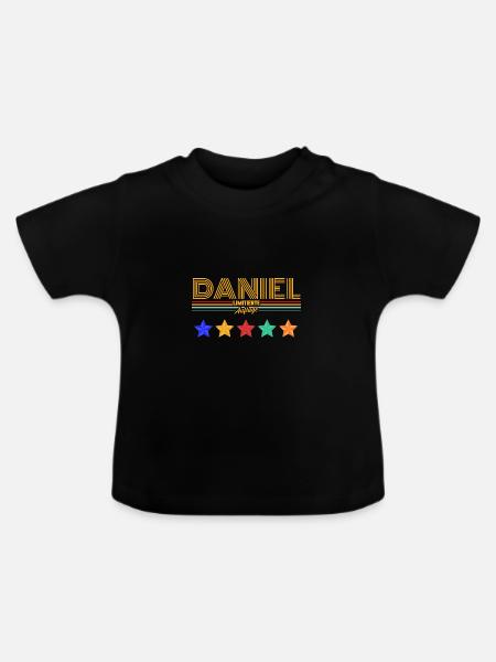 Daniel - Baby Bio-T-Shirt mit Rundhals - Schwarz