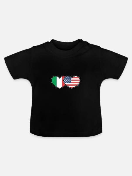 Italien - Baby Bio-T-Shirt mit Rundhals - Schwarz