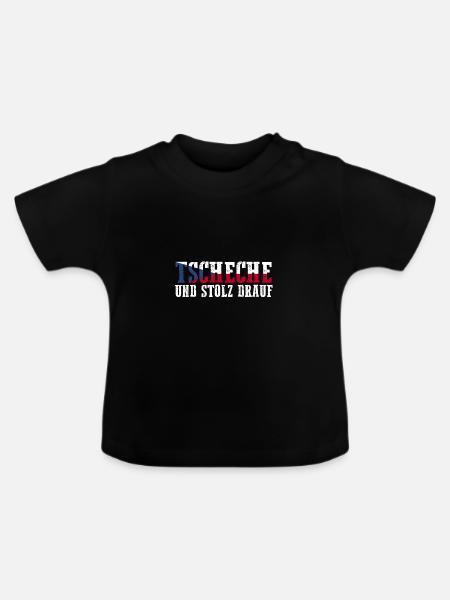 Tschechen Tschechisch Tschechien - Baby Bio-T-Shirt mit Rundhals - Schwarz