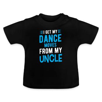 Cadeau bébé oncle oncle oncle brorson neveu - T-shirt bio col rond Bébé - noir - Devant