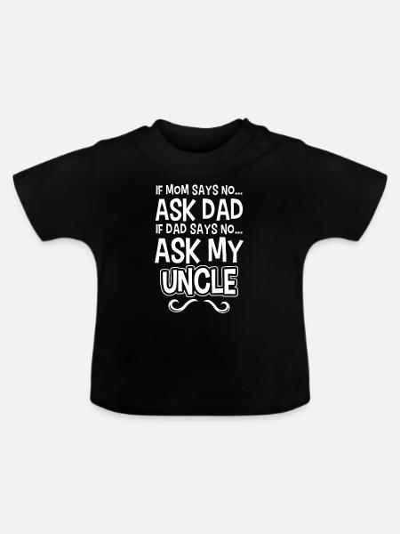 Baby onkel onkel onkel Brorson Nephew Gift - Økologisk T-shirt til baby, rund hals - sort