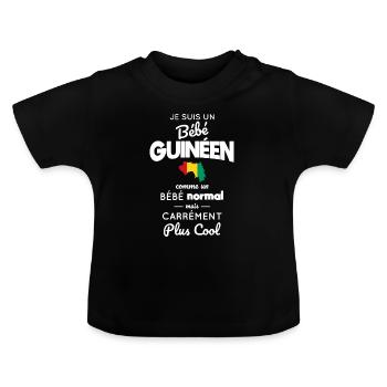 Guineisches Baby Wie ein normales Baby, aber cooler - Baby Bio-T-Shirt mit Rundhals - Schwarz - Vorne