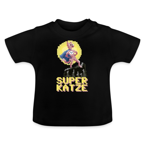 Die Superkatze - Baby Bio-T-Shirt mit Rundhals