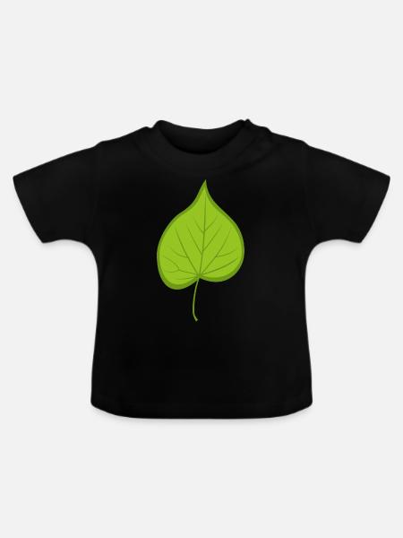Linde - Baby Bio-T-Shirt mit Rundhals - Schwarz
