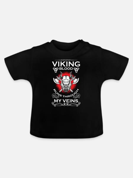 Thor Blitz Mjolnir - Baby Bio-T-Shirt mit Rundhals - Schwarz