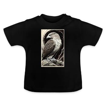 Aigle | Oiseaux | Liberté | Animaux - T-shirt bio col rond Bébé - noir - Devant