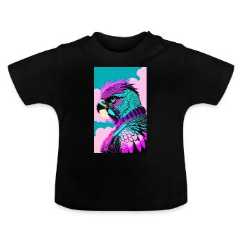 Eagle | Birds | Freedom | Animals - Baby Organic T-Shirt with Round Neck - black - Front