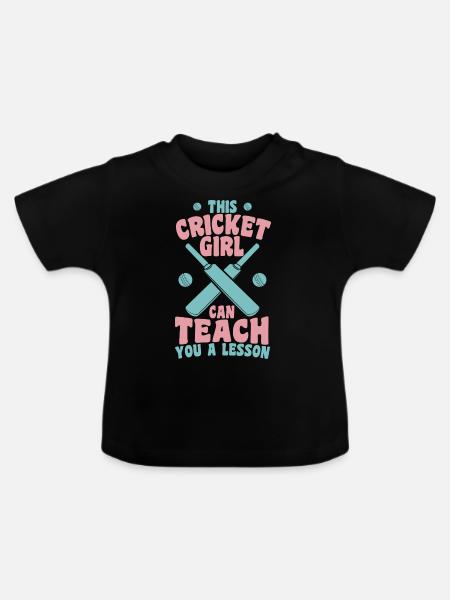Cricket Mädchen - Baby Bio-T-Shirt mit Rundhals - Schwarz
