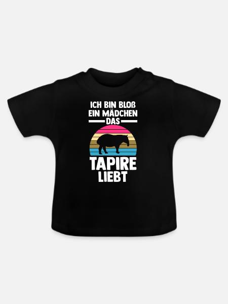 Tapir - Baby Bio-T-Shirt mit Rundhals - Schwarz