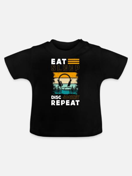 Musik Disko Tanzen Spaß - Baby Bio-T-Shirt mit Rundhals - Schwarz