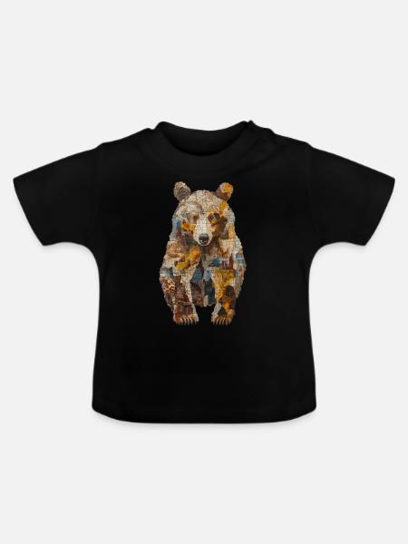Tragen - Baby Bio-T-Shirt mit Rundhals - Schwarz