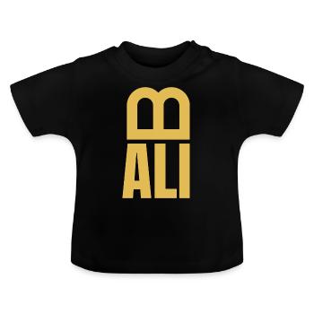Bali Hoodie - Baby Organic T-Shirt with Round Neck - black - Front