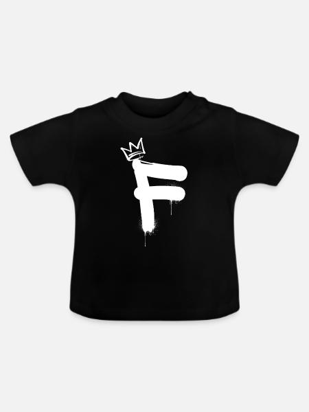 F - Baby Bio-T-Shirt mit Rundhals - Schwarz