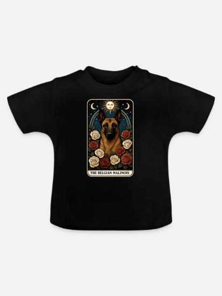Belgischer Malinois - Baby Bio-T-Shirt mit Rundhals - Schwarz