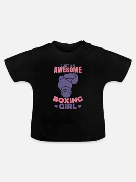 Boxerin - Baby Bio-T-Shirt mit Rundhals - Schwarz