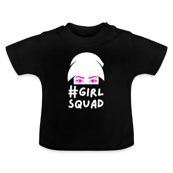 Girl Squad Pink Eyes Women Party Gift - Baby Organic T-Shirt with Round Neck - black - Front