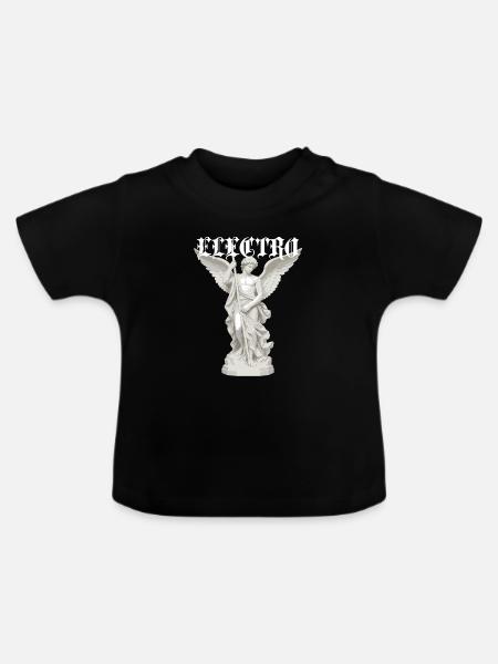 Elektro-Engel-Statue Gothic - Baby Bio-T-Shirt mit Rundhals - Schwarz