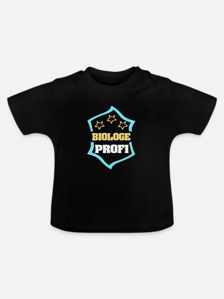 Biologe als Arbeit - Baby Bio-T-Shirt mit Rundhals - Schwarz