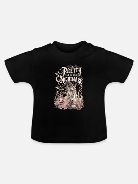 Pretty little Nightmare - Baby Bio-T-Shirt mit Rundhals - Schwarz