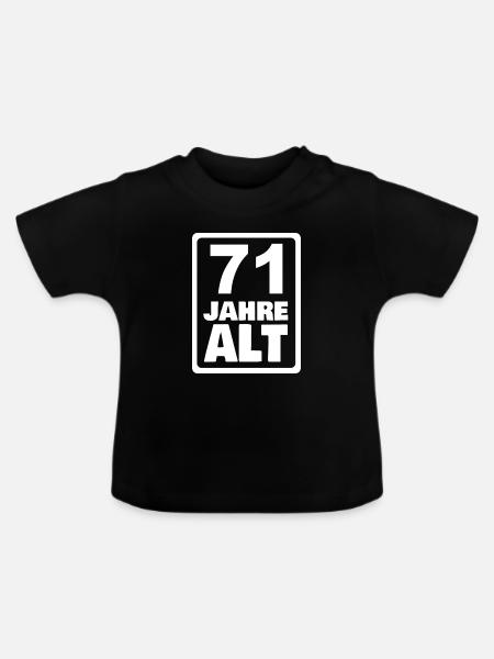 Alter 71 - Baby Bio-T-Shirt mit Rundhals - Schwarz