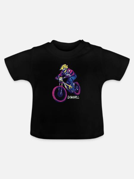 Downhill - Baby Bio-T-Shirt mit Rundhals - Schwarz