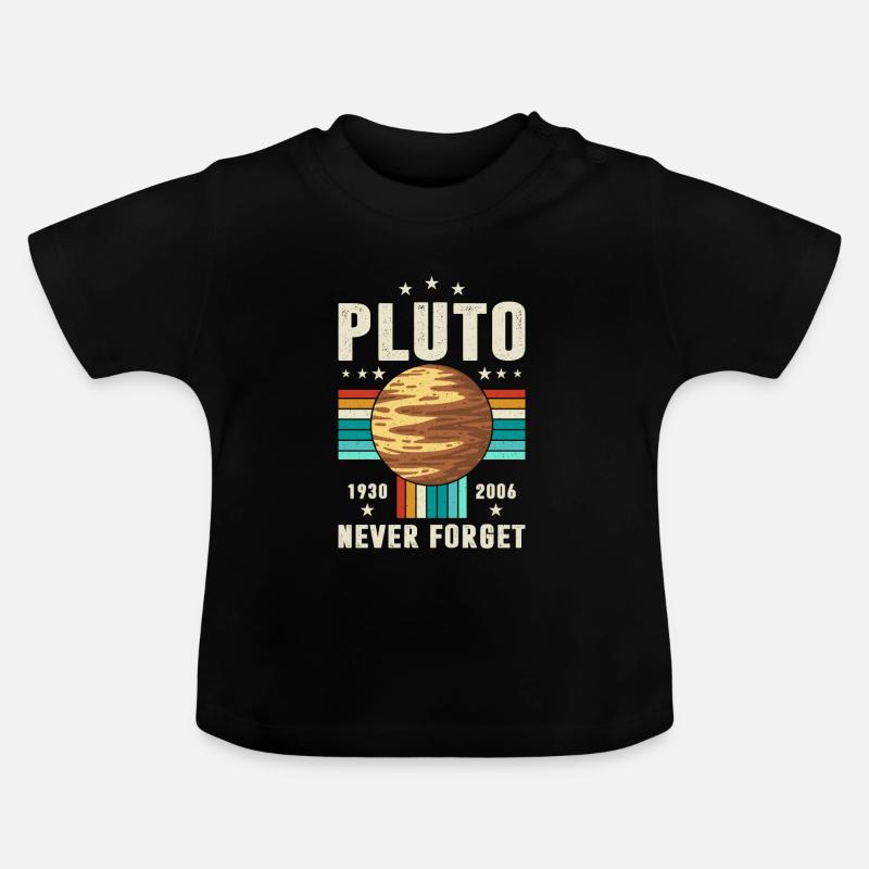 pluton n’oublie jamais Graphique - T-shirt bio col rond Bébé - noir