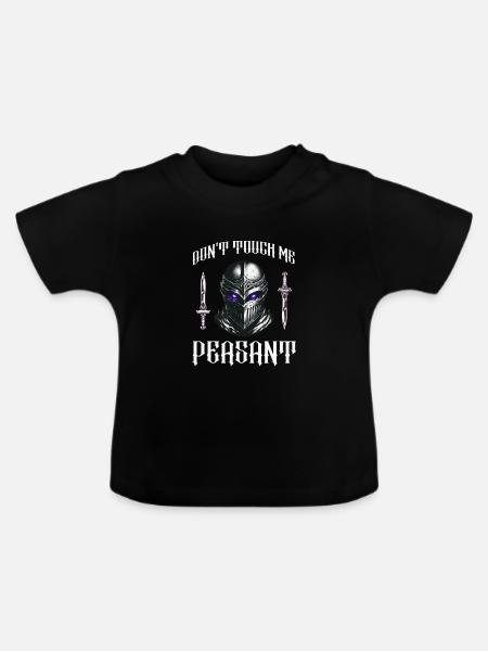 Don't Touch Me Bauern-Renaissance-Jahrmarkt-Festival - Baby Bio-T-Shirt mit Rundhals - Schwarz