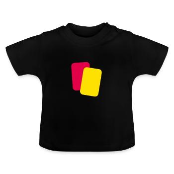 Arbitre cartes football - T-shirt bio col rond Bébé - noir - Devant