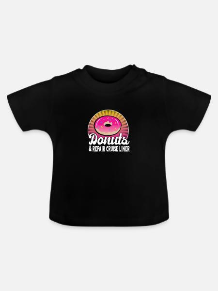 Schiffsmechaniker - Baby Bio-T-Shirt mit Rundhals - Schwarz