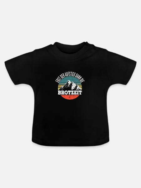 Wandern - Baby Bio-T-Shirt mit Rundhals - Schwarz