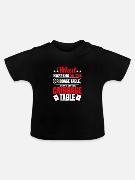 Cribbage - Baby Bio-T-Shirt mit Rundhals - Schwarz