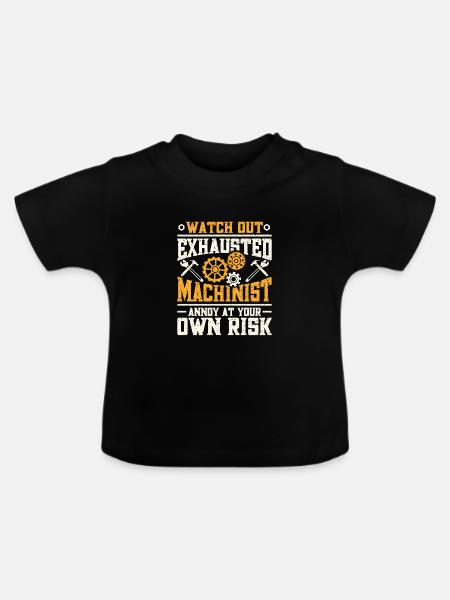 Schlosser - Baby Bio-T-Shirt mit Rundhals - Schwarz