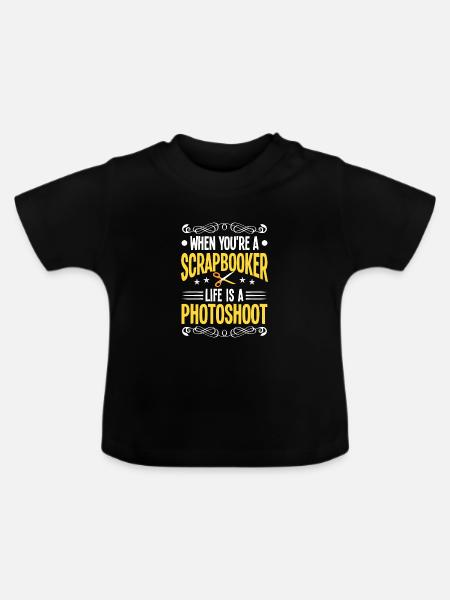 Basteln - Baby Bio-T-Shirt mit Rundhals - Schwarz