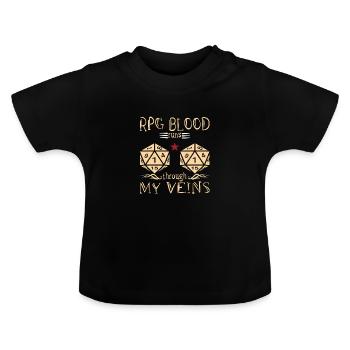 Rollenspiel - Baby Bio-T-Shirt mit Rundhals - Schwarz - Vorne