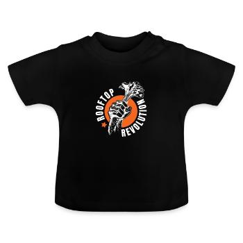 Allotments in the city - Baby Organic T-Shirt with Round Neck - black - Front