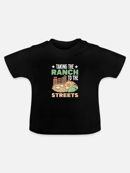 Kleingarten in der Stadt - Baby Bio-T-Shirt mit Rundhals - Schwarz