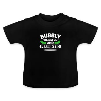 Gurken - Baby Bio-T-Shirt mit Rundhals - Schwarz - Vorne