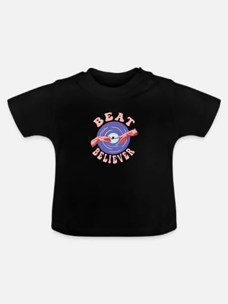 Festival - Baby Bio-T-Shirt mit Rundhals - Schwarz