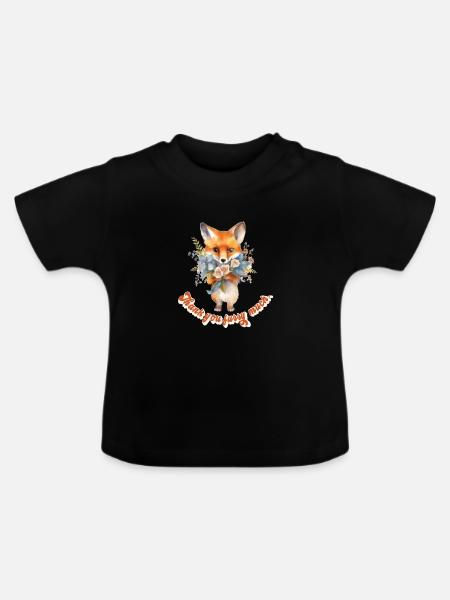 Furry Fandom - Baby Bio-T-Shirt mit Rundhals - Schwarz