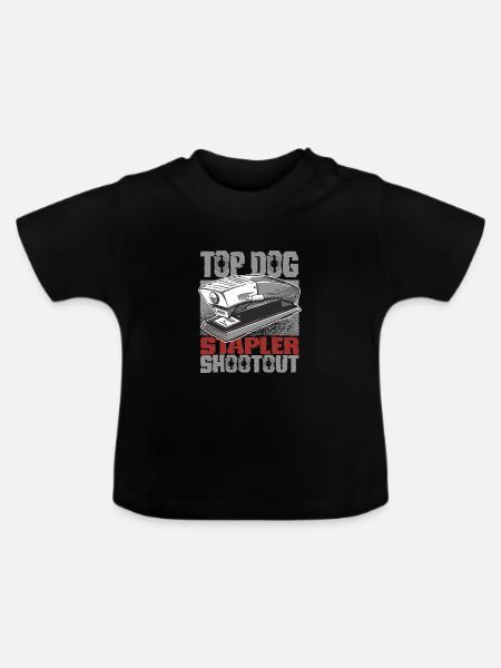 Büro - Baby Bio-T-Shirt mit Rundhals - Schwarz